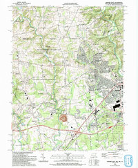 Newark West 1992 topographic map thumbnail