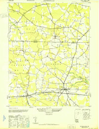 Pittsville 1946 topographic map thumbnail