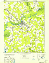 Pocomoke City 1953 topographic map thumbnail