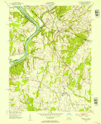 Poolesville 1952 topographic map thumbnail