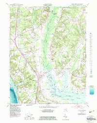 Popes Creek 1953 topographic map thumbnail