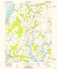 Rock Hall 1953 topographic map thumbnail