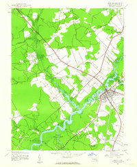 Snow Hill 1942 topographic map thumbnail