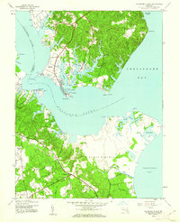 Solomons Island 1944 topographic map thumbnail
