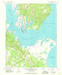 Solomons Island 1944 topographic map thumbnail