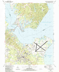 Solomons Island 1987 topographic map thumbnail