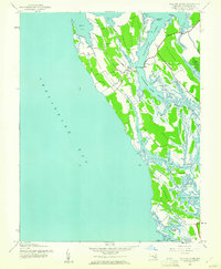 Taylors Island 1942 topographic map thumbnail