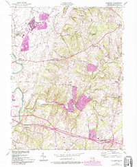 Walkersville 1953 topographic map thumbnail