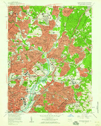 Washington East 1956 topographic map thumbnail