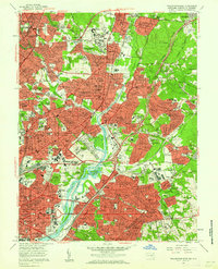 Washington East 1957 topographic map thumbnail