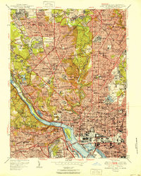 Washington West 1951 topographic map thumbnail