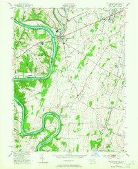 Williamsport 1953 topographic map thumbnail