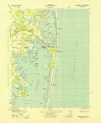 Assawoman Bay 1943 topographic map thumbnail