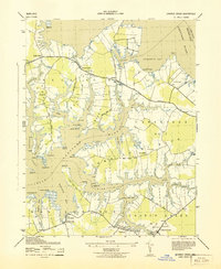 Church Creek 1943 topographic map thumbnail