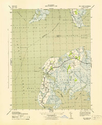 Deal Island 1943 topographic map thumbnail