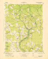 Dividing Creek 1943 topographic map thumbnail