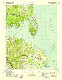Gibson Island 1944 topographic map thumbnail