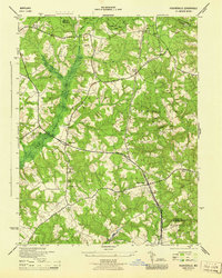 Hughesville 1944 topographic map thumbnail