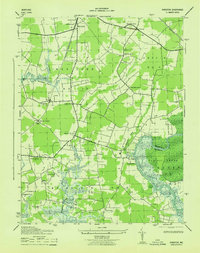 Kingston 1943 topographic map thumbnail
