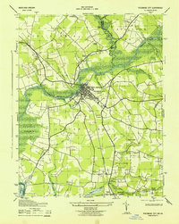 Pocomoke City 1943 topographic map thumbnail