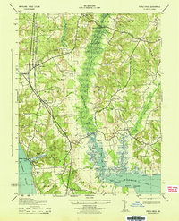 Popes Creek 1943 topographic map thumbnail