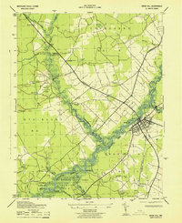 Snow Hill 1943 topographic map thumbnail