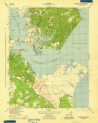 Solomons Island 1944 topographic map thumbnail