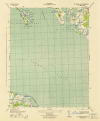 St. George Island 1943 topographic map thumbnail