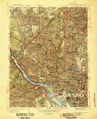 Washington West 1945 topographic map thumbnail