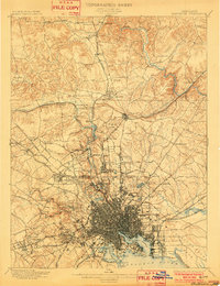 Baltimore 1899 topographic map thumbnail