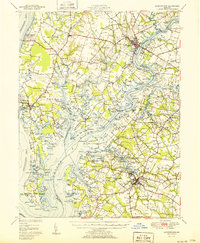 Chestertown 1951 topographic map thumbnail