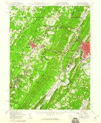 Frostburg 1950 topographic map thumbnail