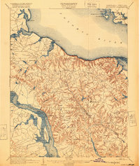Montross 1892 topographic map thumbnail