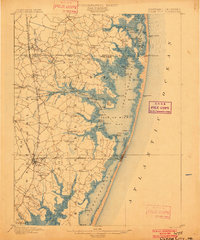 Ocean City 1901 topographic map thumbnail