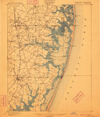 Ocean City 1901 topographic map thumbnail