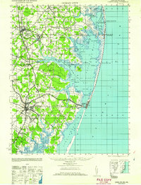 Ocean City 1961 topographic map thumbnail