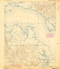 Piney Point 1892 topographic map preview