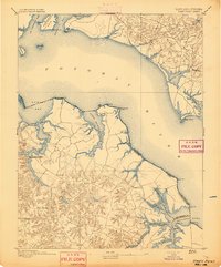 Piney Point 1895 topographic map thumbnail