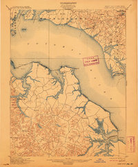 Piney Point 1901 topographic map thumbnail