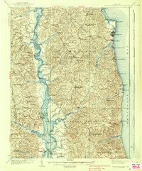 Prince Frederick 1938 topographic map thumbnail
