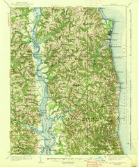 Prince Frederick 1938 topographic map thumbnail