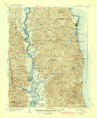 Prince Frederick 1938 topographic map thumbnail