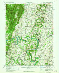 Williamsport 1944 topographic map thumbnail