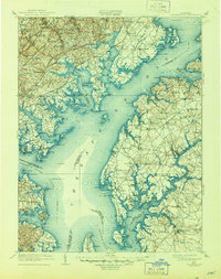 Tolchester 1908 topographic map thumbnail