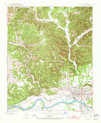 Batesville 1943 topographic map thumbnail