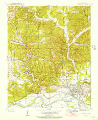 Batesville 1943 topographic map thumbnail