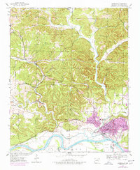 Batesville 1943 topographic map thumbnail