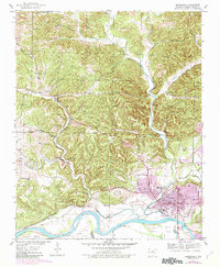 Batesville 1943 topographic map thumbnail