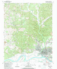 Batesville 1989 topographic map thumbnail