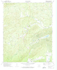 Jessieville 1972 topographic map thumbnail